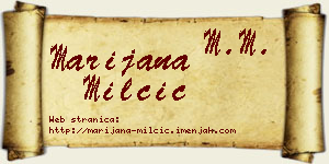 Marijana Milčić vizit kartica